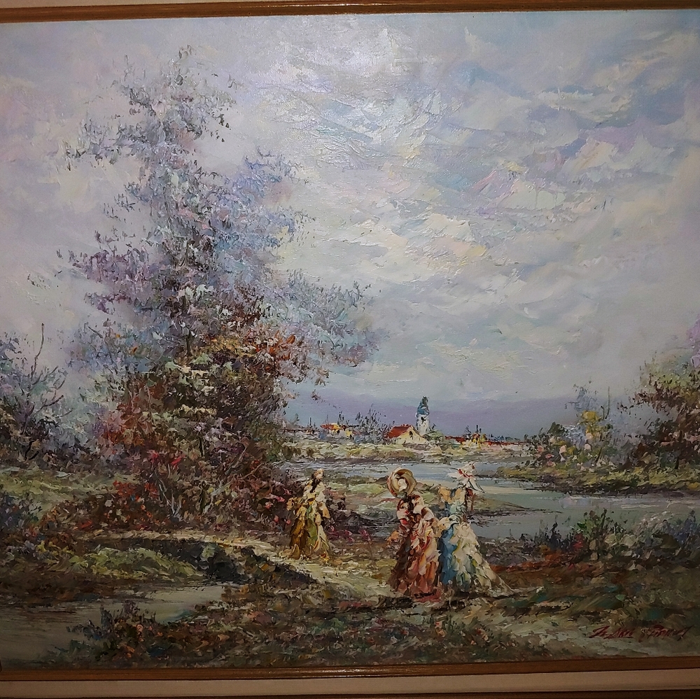 ULTRA RARE Vintage Marie Chariot 24X20 Original